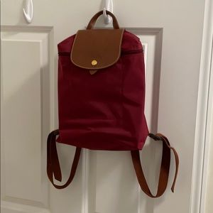 Maroon Longchamp Backpack